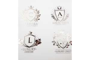 Luxury Emblem printing with hot stamping