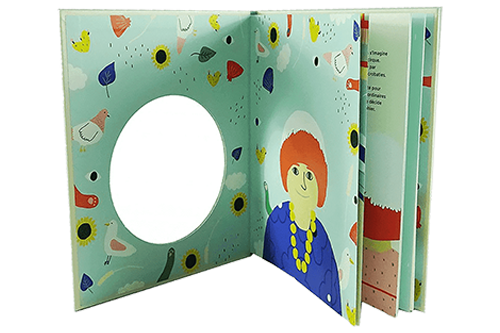 Custom children's book printing with die-cut